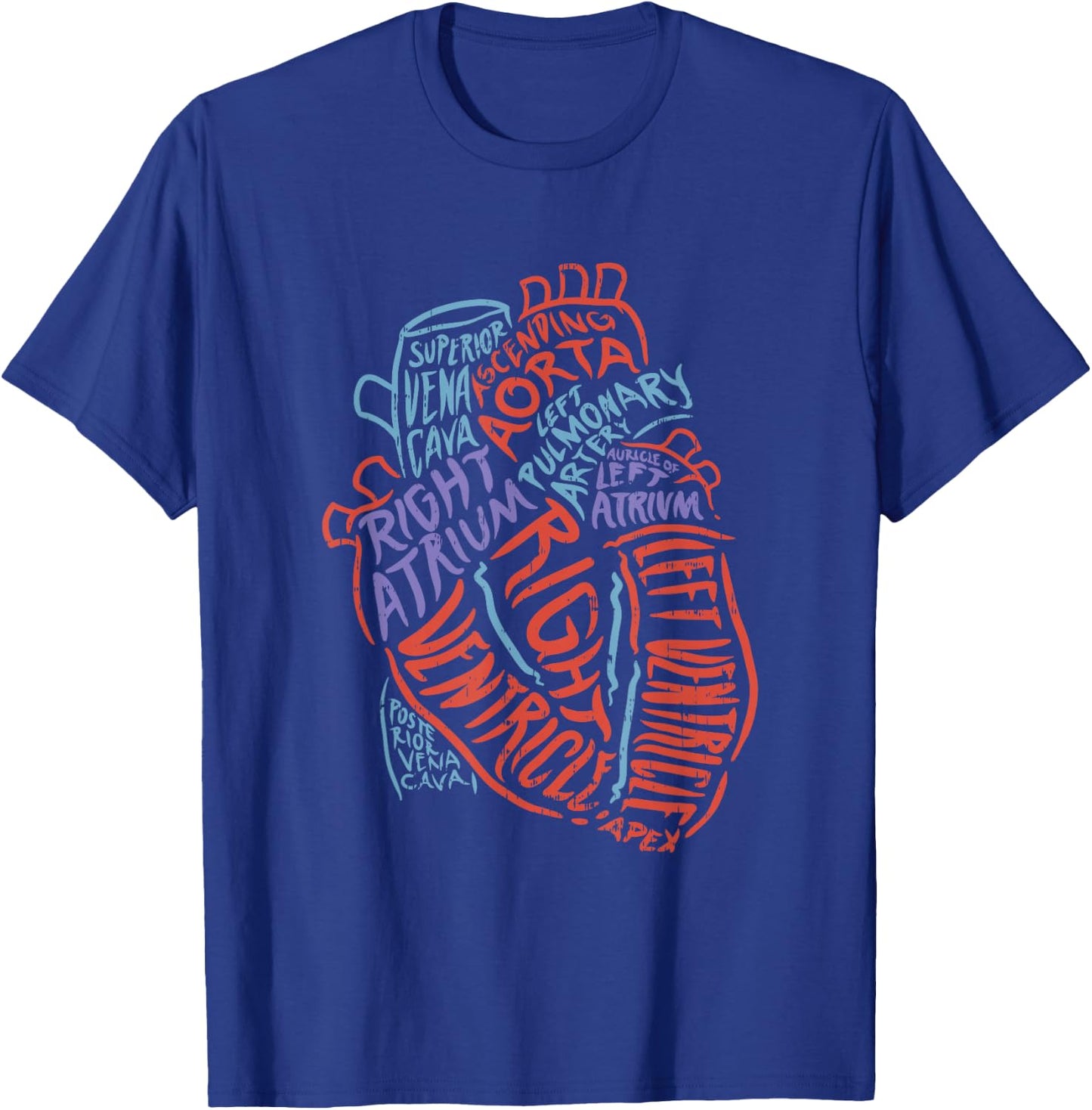 FRESAN - Biologie Mediziner Aorta Kardiologie Anatomy Heart for Doctors, Nurses and Medical Professionals, , Black, Small, Short Sleeve, Classic Fit T-Shirt - T-Shirt | Royal