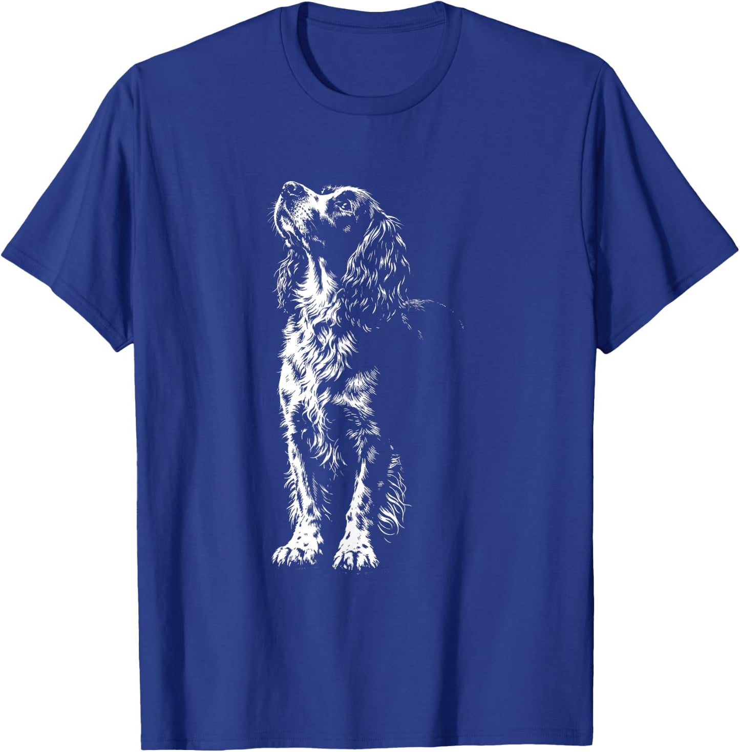 English Springer Spaniel Portrait Minimalist T-Shirt - T-Shirt | Royal