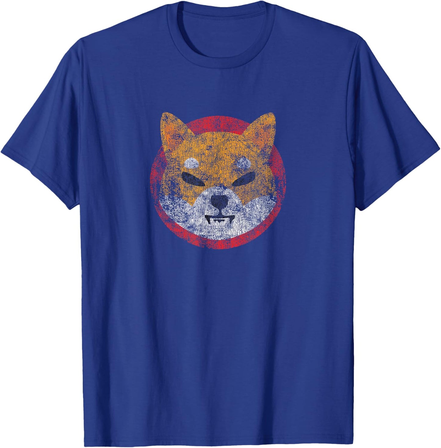 SHIB Shiba Inu Vintage Heavily Worn Look Crypto T-Shirt - T-Shirt | Royal