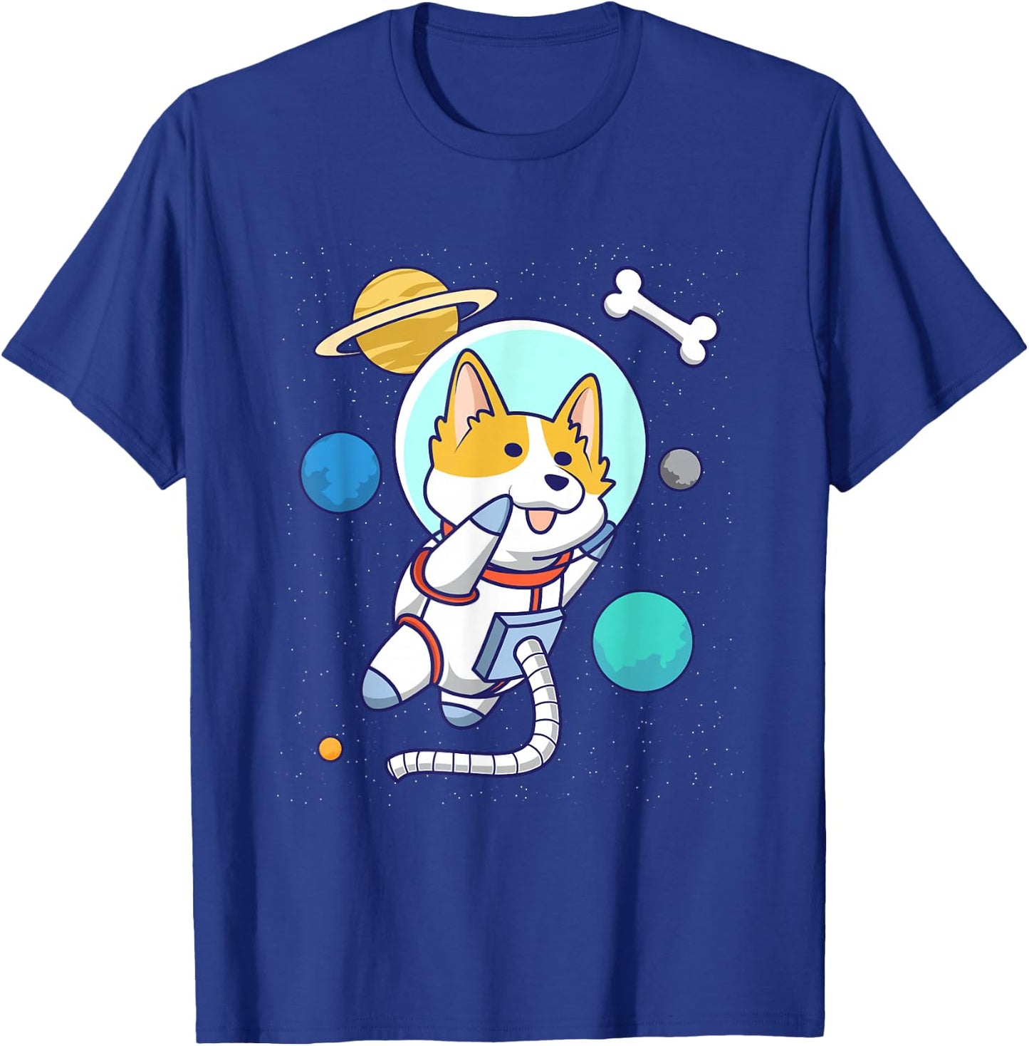 Kawaii Corgi Astronaut Dog Corgi In Space T-Shirt - T-Shirt | Royal