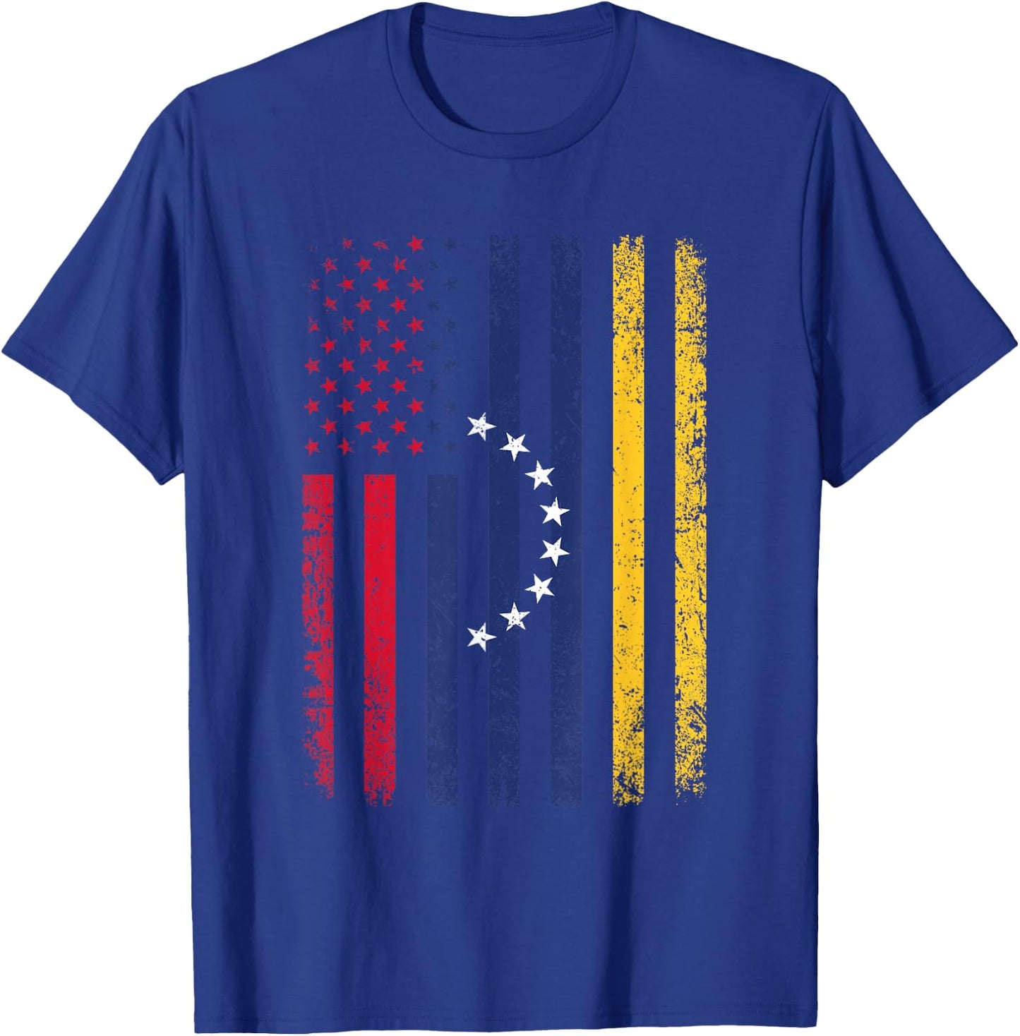 Venezuela Flag 4th of July USA Venezuelan Flag T-Shirt - T-Shirt | Royal