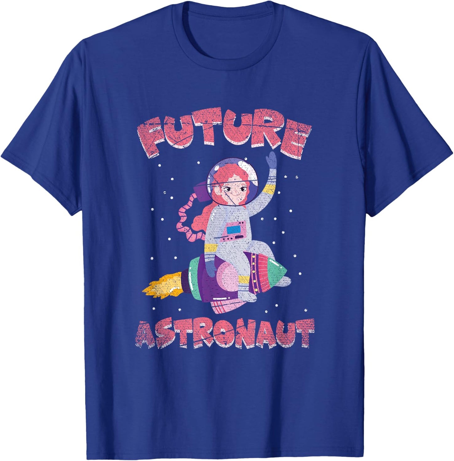 Space Rocket Children's Gift Future Astronaut T-Shirt - T-Shirt | Royal