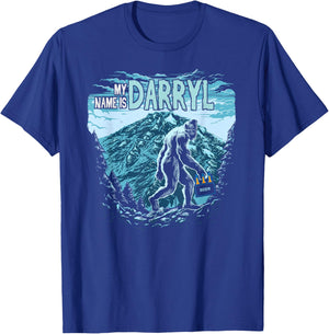 My Name is Darryl - Funny Vintage Bigfoot - Darryl Bigfoot T-Shirt - T-Shirt | Royal