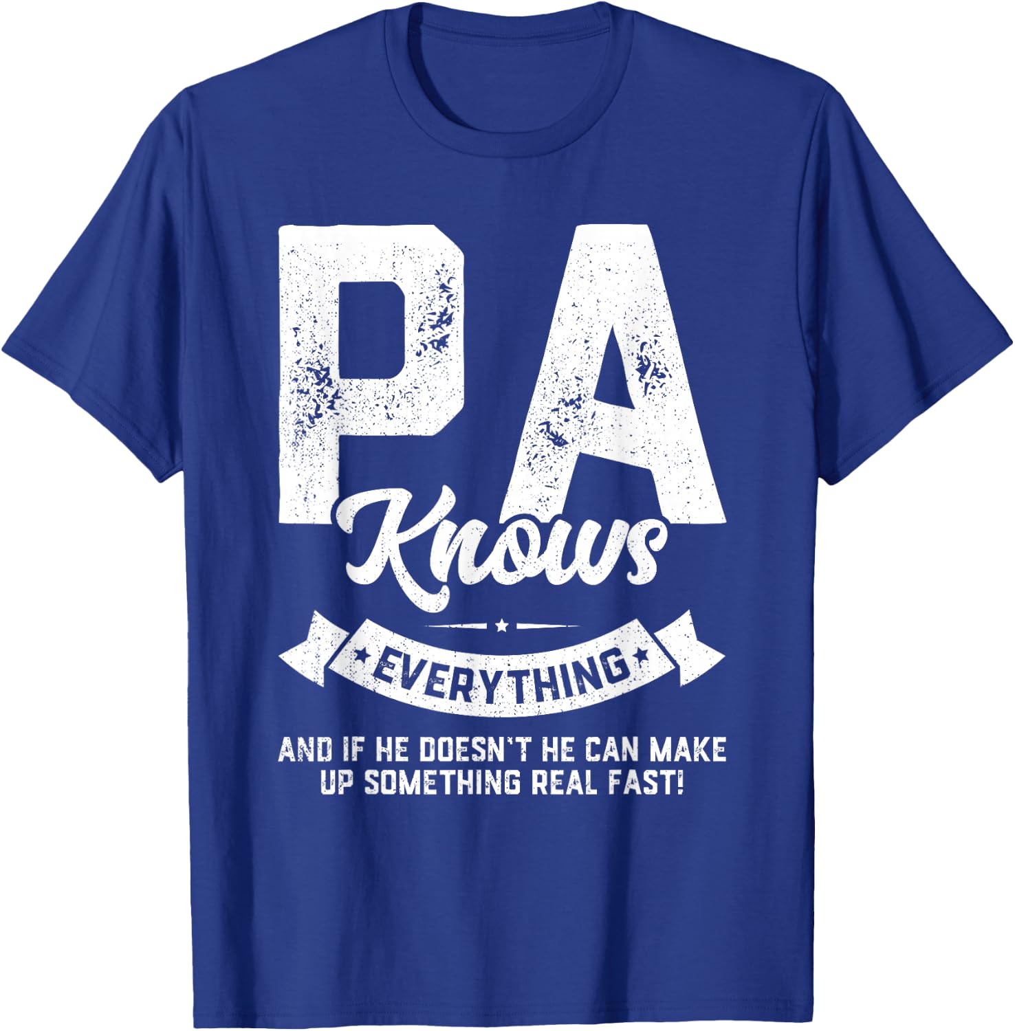 Pa Knows Everything Shirt 60th Gift Funny Father's Day T-Shirt - T-Shirt | Royal