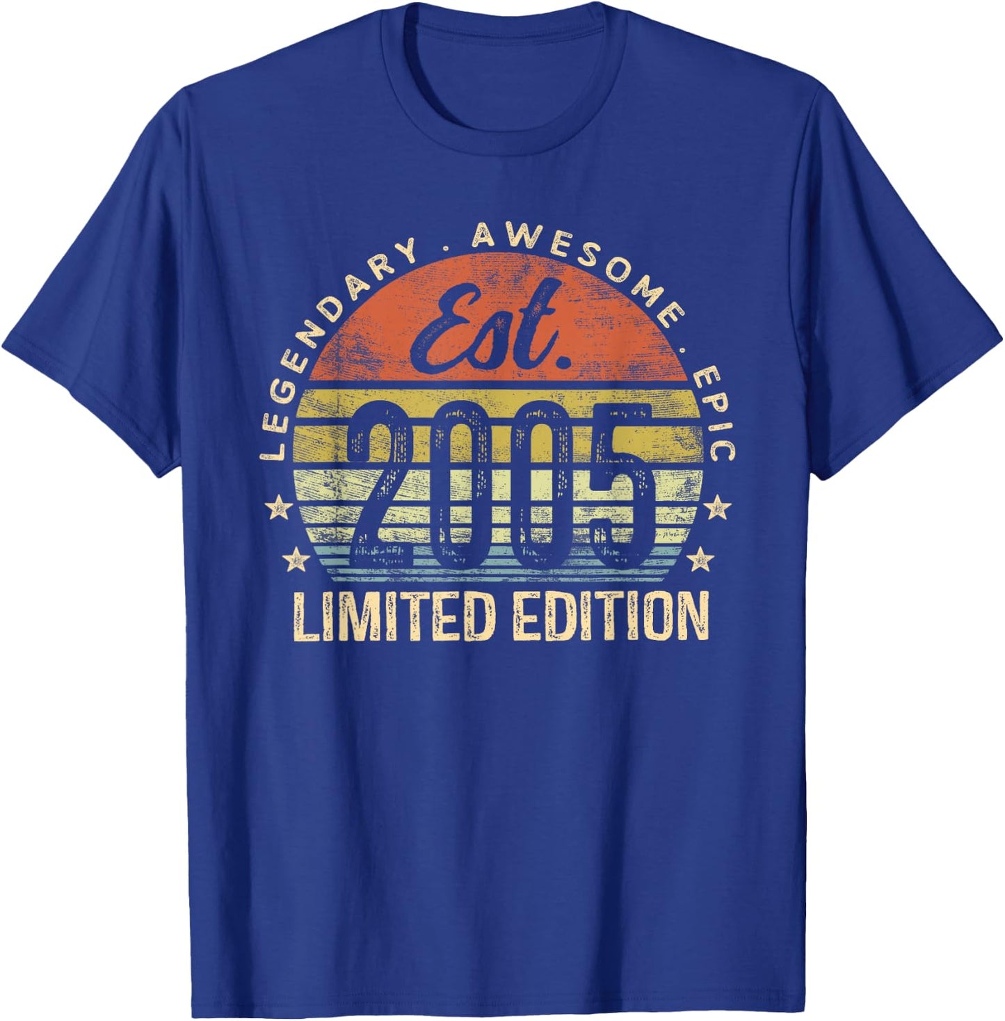 Est 2005 Limited Edition 20th Birthday Gifts 20 Year Old T-Shirt - T-Shirt | Royal