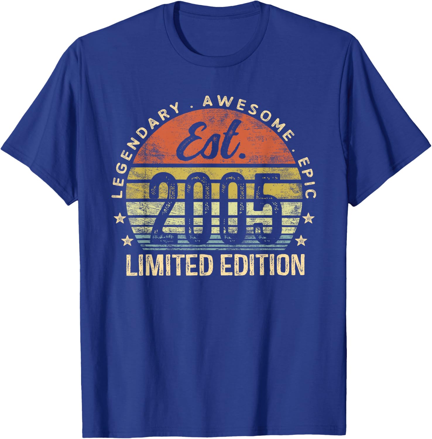 Est 2005 Limited Edition 20th Birthday Gifts 20 Year Old T-Shirt - T-Shirt | Royal