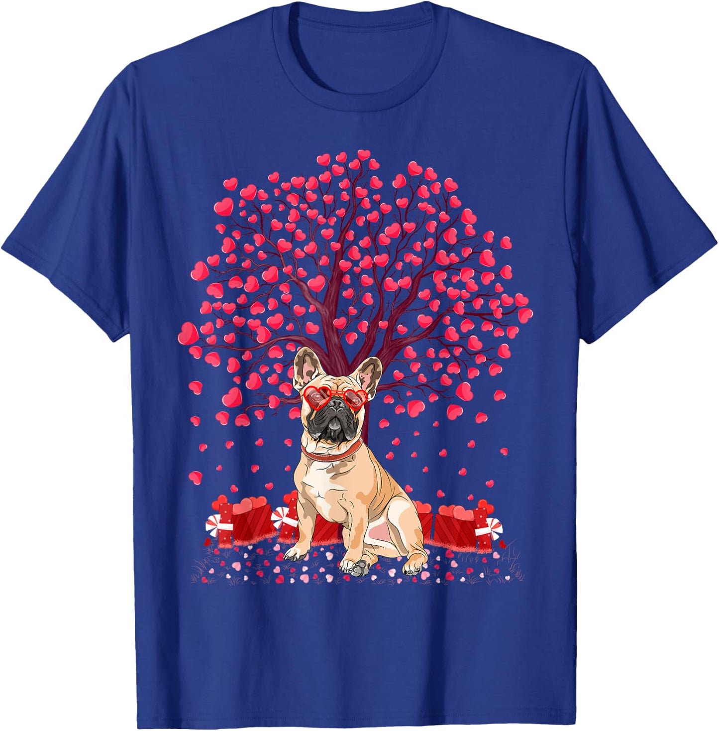 French Bulldog Lover Funny French Bulldog Valentine Day Women Girls Kids T-Shirt - T-Shirt | Royal