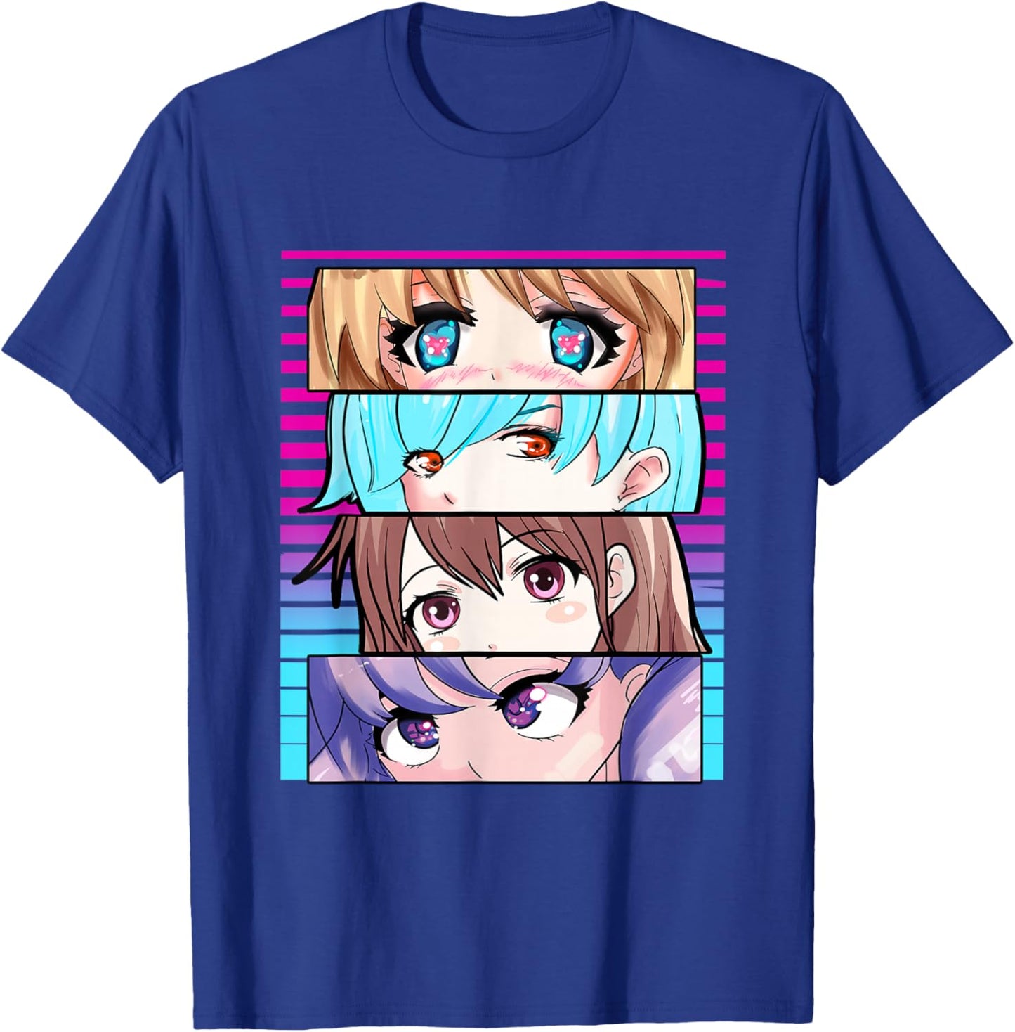 Otaku Anime Eyes Otaku Weeb Waifu Cute Girls T-Shirt - T-Shirt | Royal