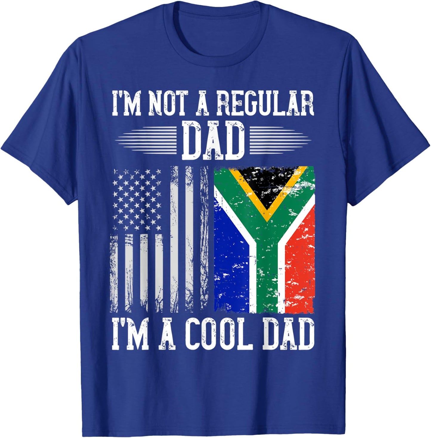 South African American Kenyan Roots Regular Dad T-Shirt - T-Shirt | Royal