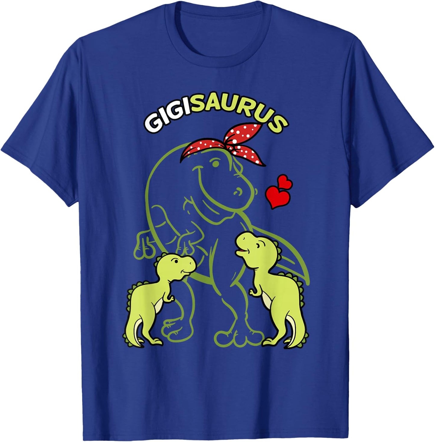 Gigisaurus Gigi 2 Kids Dinosaur Mother's Day T-Shirt - T-Shirt | Royal