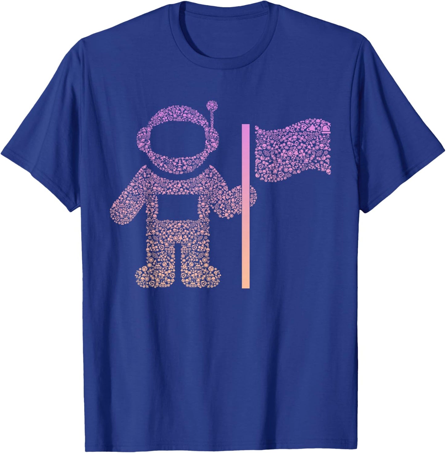Silhouette Icon Astronaut Design | Girls Astronaut T-Shirt - T-Shirt | Royal
