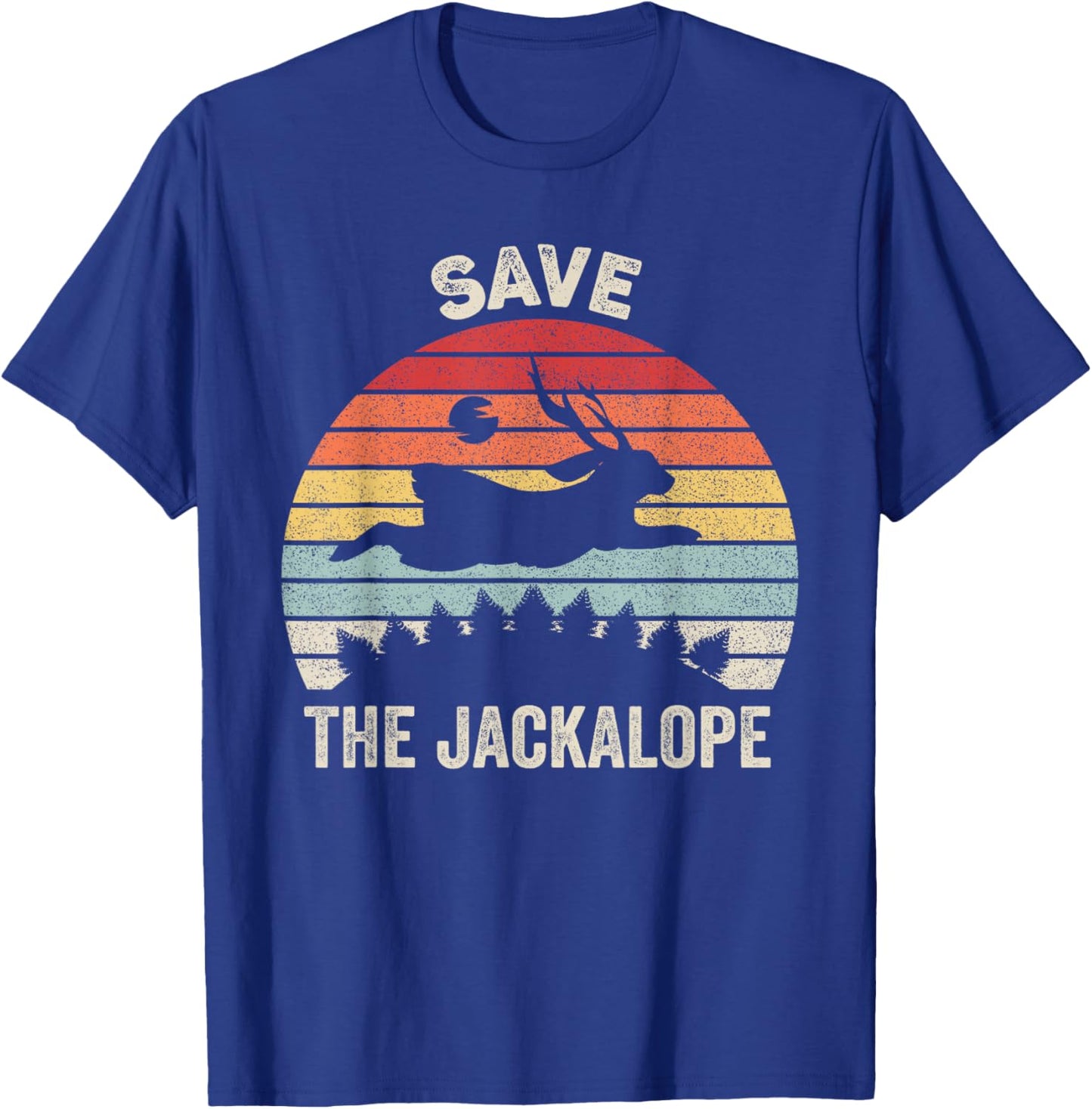 Retro Save The Jackalope Shirt Animal Lover Gift Vintage T-Shirt - T-Shirt | Royal