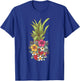 Pineapple Flower Aloha Hawaii Trendy Vintage Women Gift T-Shirt - T-Shirt | Royal