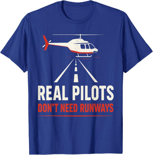 Helicopter Pilot Aviation Funny T-Shirt - T-Shirt | Royal