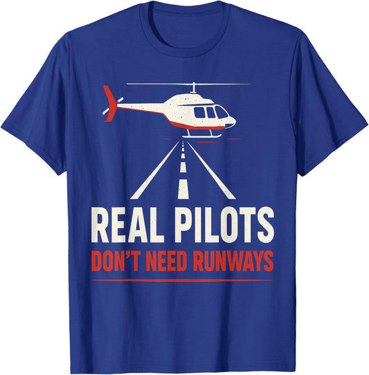 Helicopter Pilot Aviation Funny T-Shirt - T-Shirt | Royal