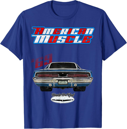 1969 Charger,Super Bee,Hot Rod,Muscle Car,Magnum,Wedge,R/T T-Shirt - T-Shirt | Royal