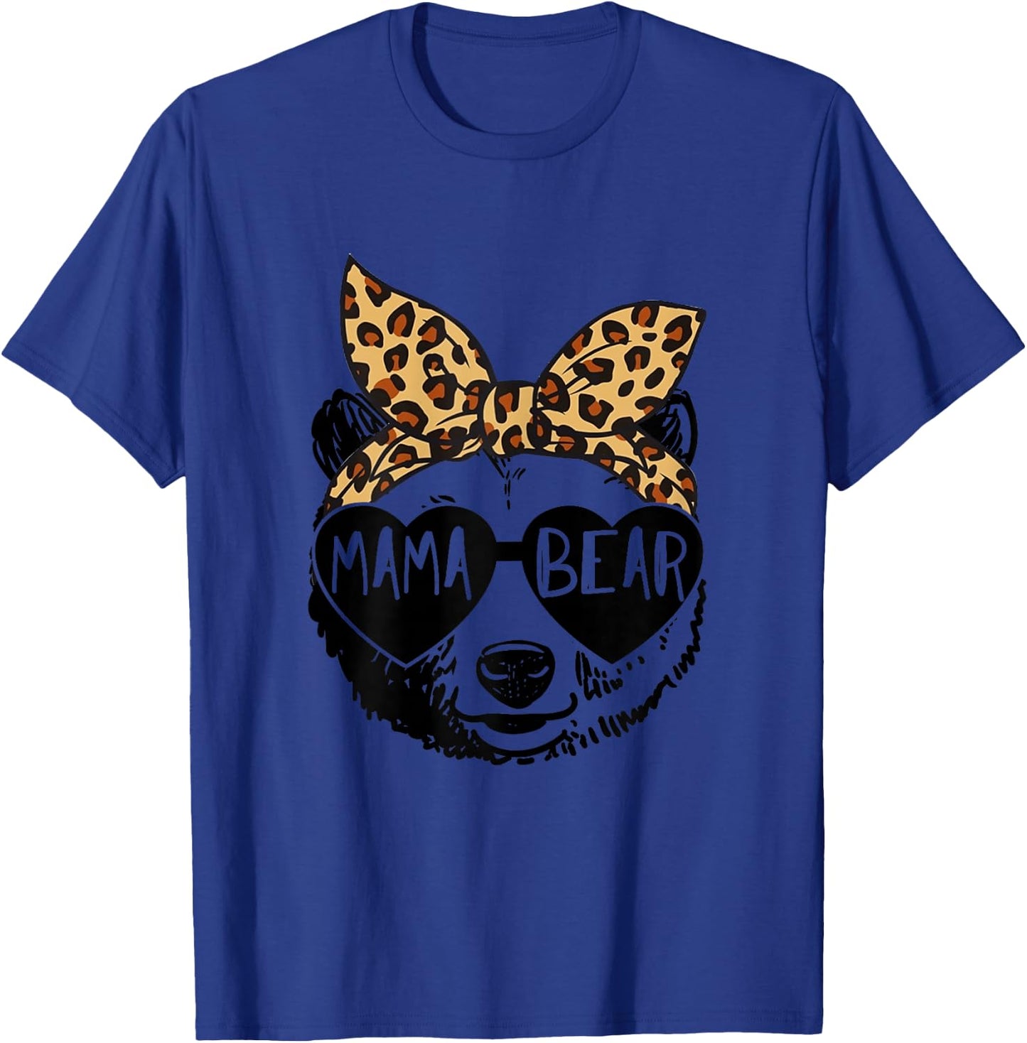 Mama Bear Face Sunglasses Grandma Grandmother Mother's Day T-Shirt - T-Shirt | Royal
