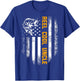 Reel Cool Uncle Shirt Vintage Flag Fishing Father's Day Gift T-Shirt - T-Shirt | Royal