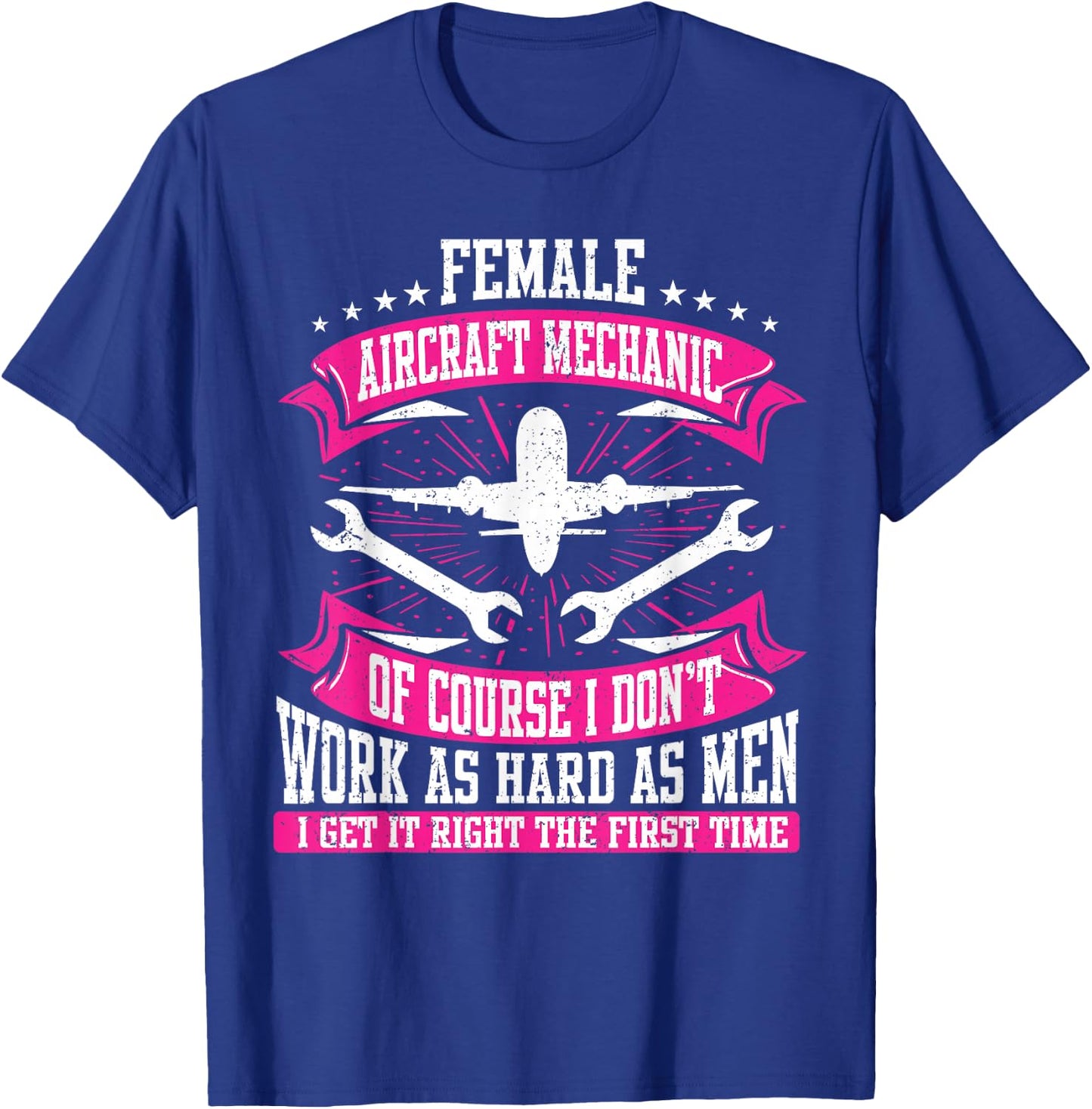 Female Aircraft Mechanic Aviation Mechanic Airplane Mechanic T-Shirt - T-Shirt | Royal