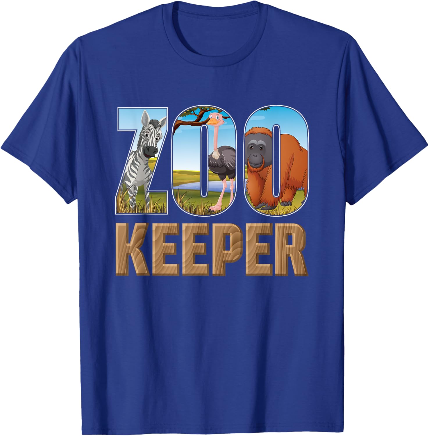 Zookeeper Costume African Savanna Zoo Keeper Animals Lover T-Shirt - T-Shirt | Royal