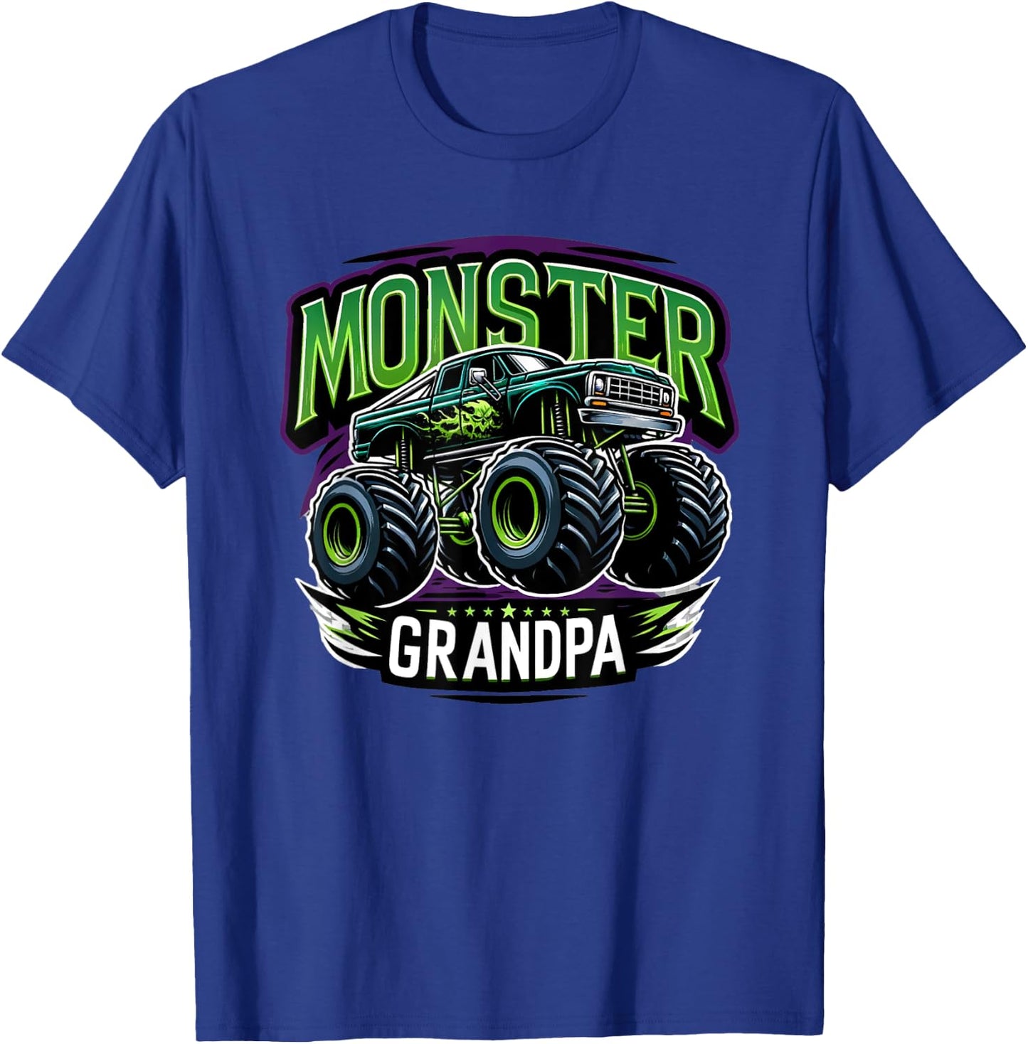 Monster Truck Race Racer Driver Grandpa Father's Day T-Shirt - T-Shirt | Royal