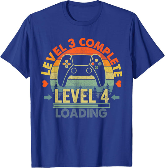 Level 3 Complete 3 Anniversary Gift 3rd Wedding Anniversary T-Shirt - T-Shirt | Royal