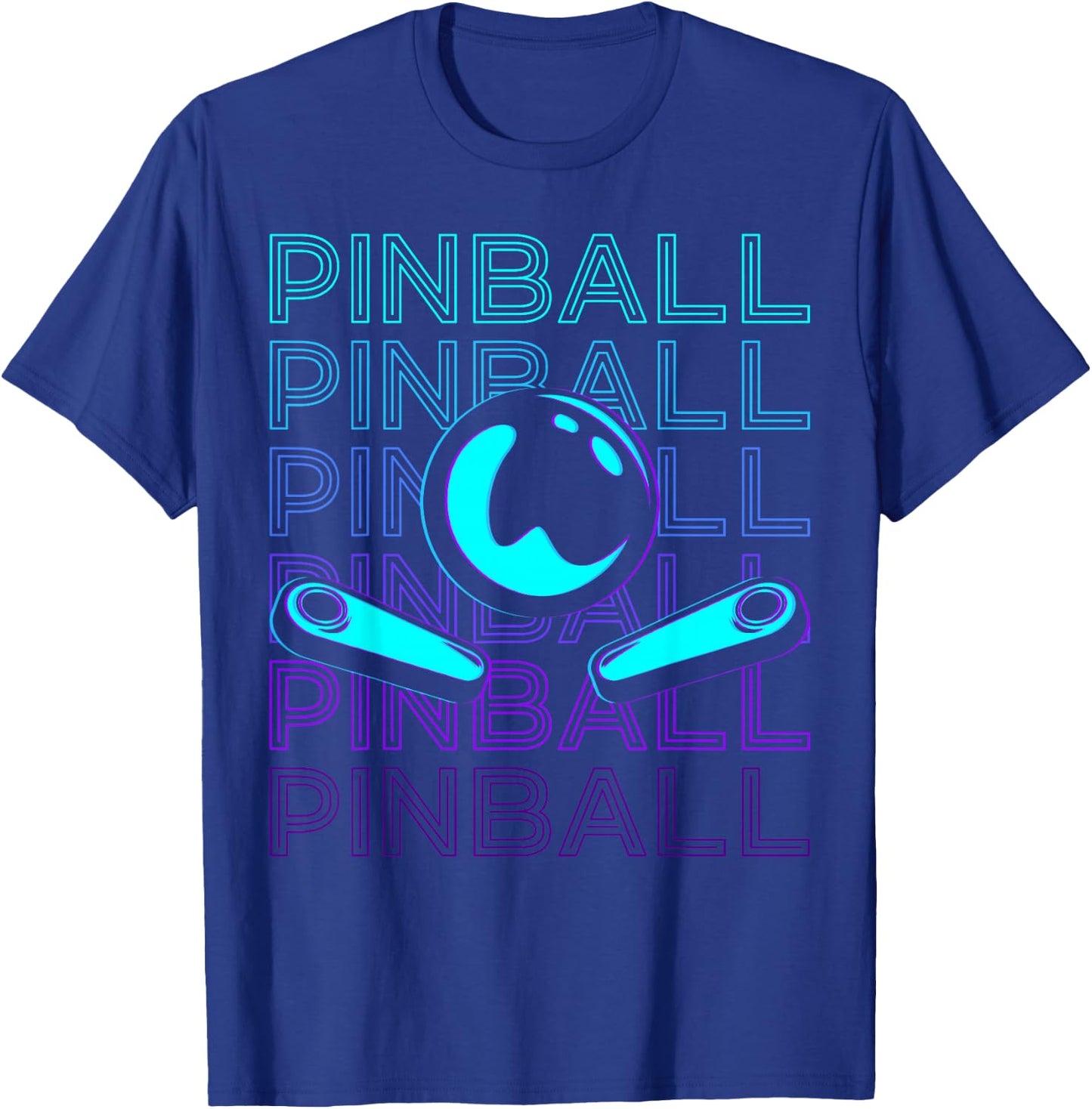 Pinball Player Retro T-Shirt - T-Shirt | Royal