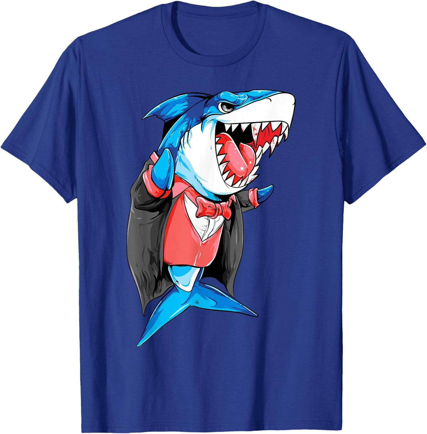 Vampire Shark Dracula Jawsome Halloween Costume T-Shirt - T-Shirt | Royal