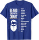Funny Beard Growth Chart Gift Bearded Man Size Measurement T-Shirt - T-Shirt | Royal