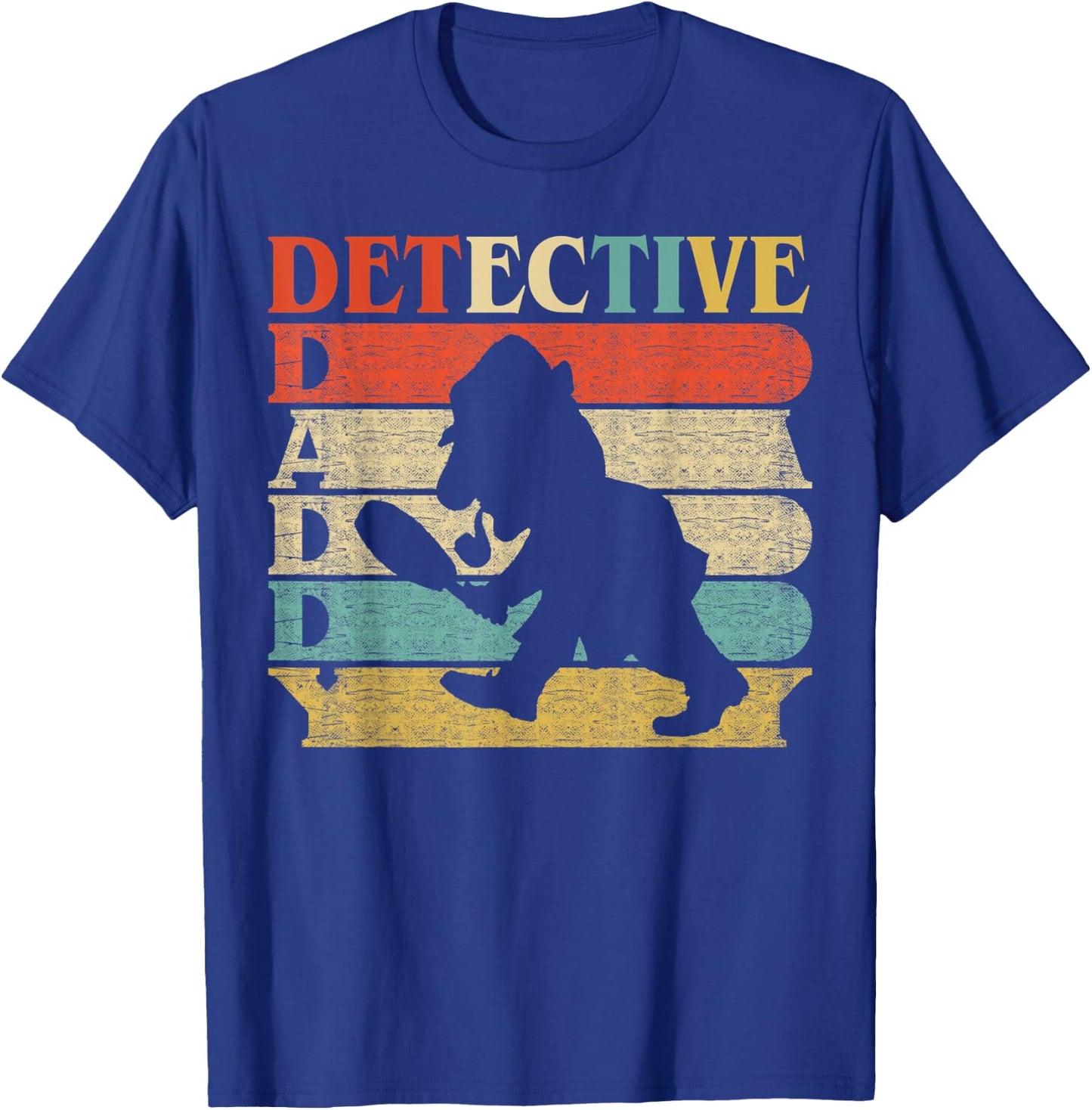 Retro Vintage Daddy Detective sherlock holmes Dad T-Shirt - T-Shirt | Royal