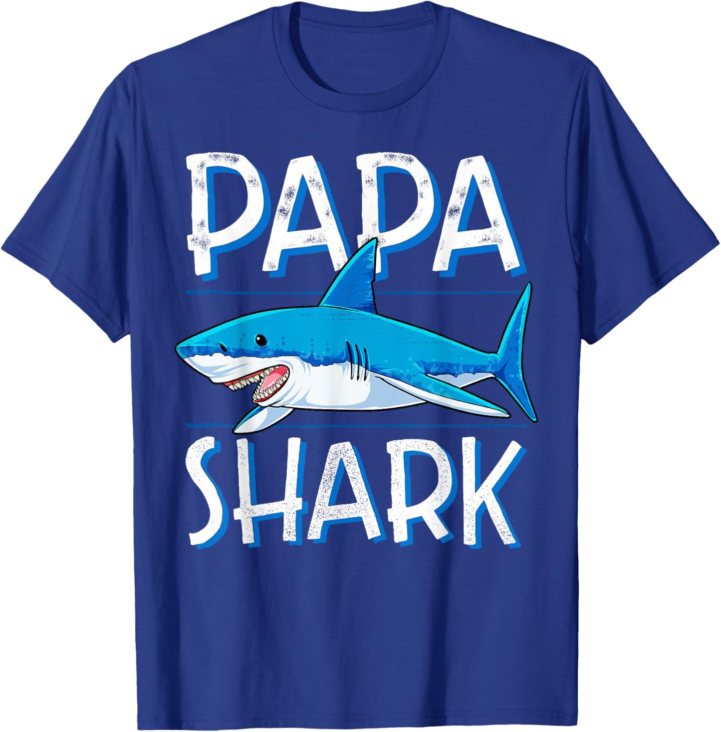 Papa Shark T Shirt Family Matching Dad Daddy Men Jawsome T-Shirt - T-Shirt | Royal
