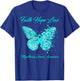 Butterfly Faith Hope Love Myasthenia Gravis Awareness T-Shirt - T-Shirt | Royal