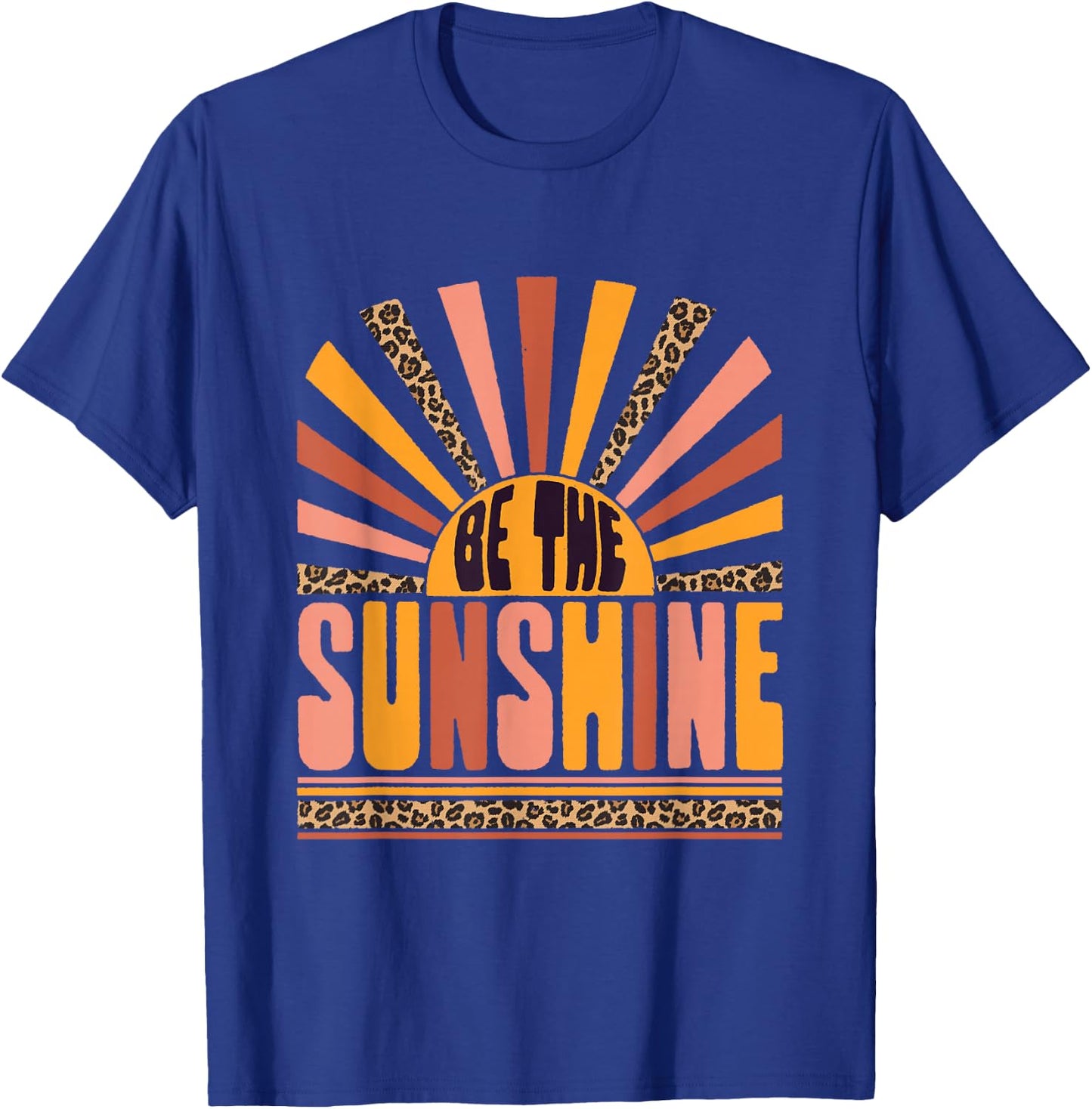 Vintage Retro Be The Sunshine Shirt, Summer Leopard Print T-Shirt - T-Shirt | Royal