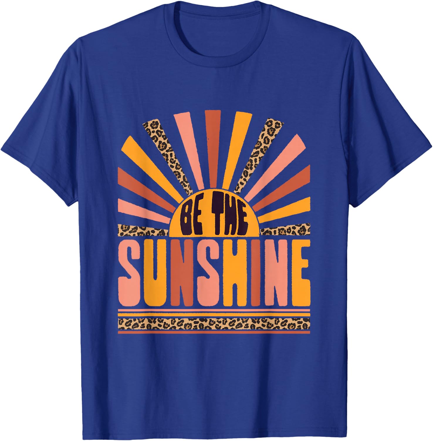 Vintage Retro Be The Sunshine Shirt, Summer Leopard Print T-Shirt - T-Shirt | Royal