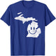 Smiling in MI – Funny Michigan Happy Face T-Shirt - T-Shirt | Royal