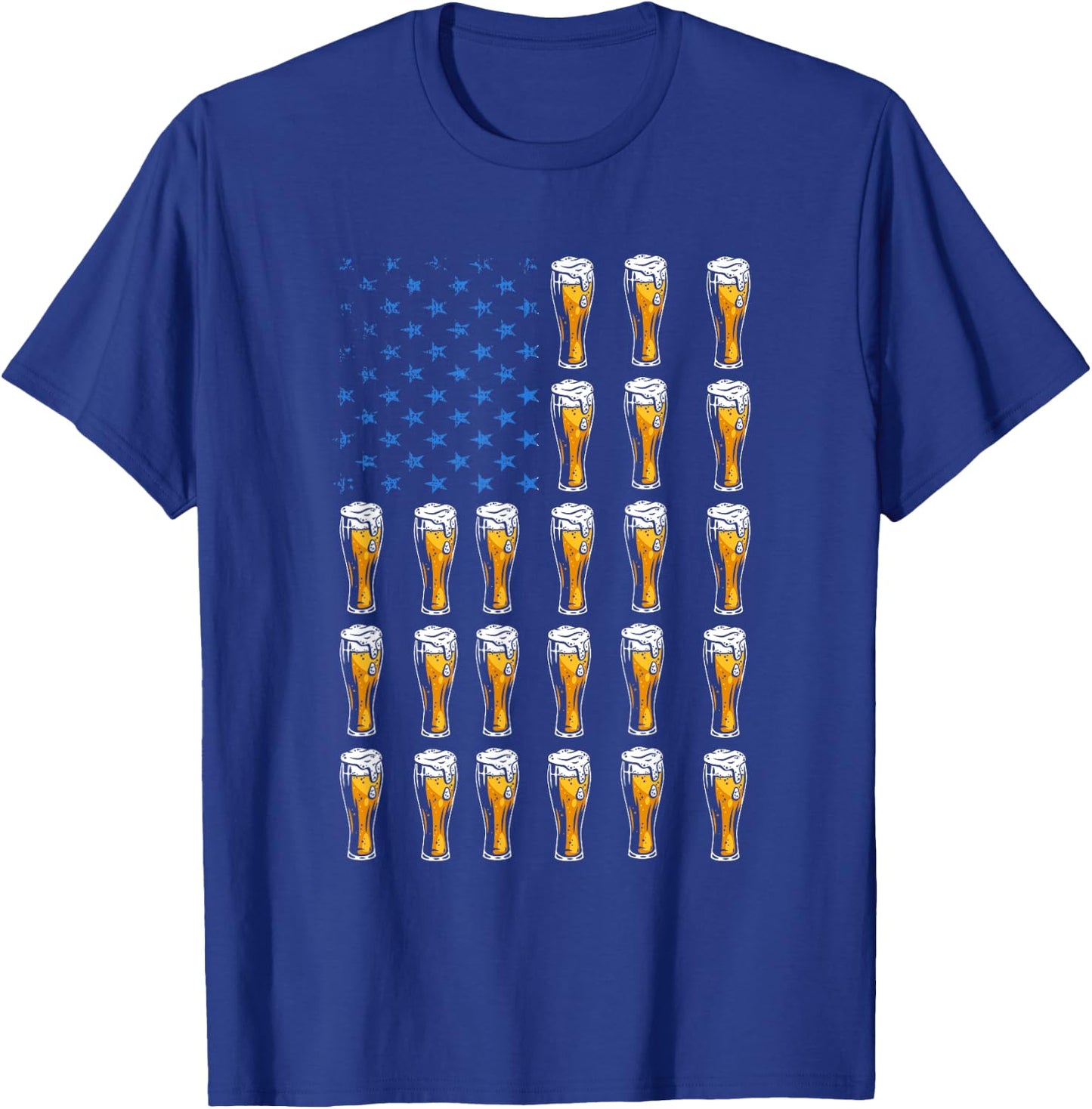 Craft Beer American Flag USA , 4th July Brewery T-Shirt - T-Shirt | Royal