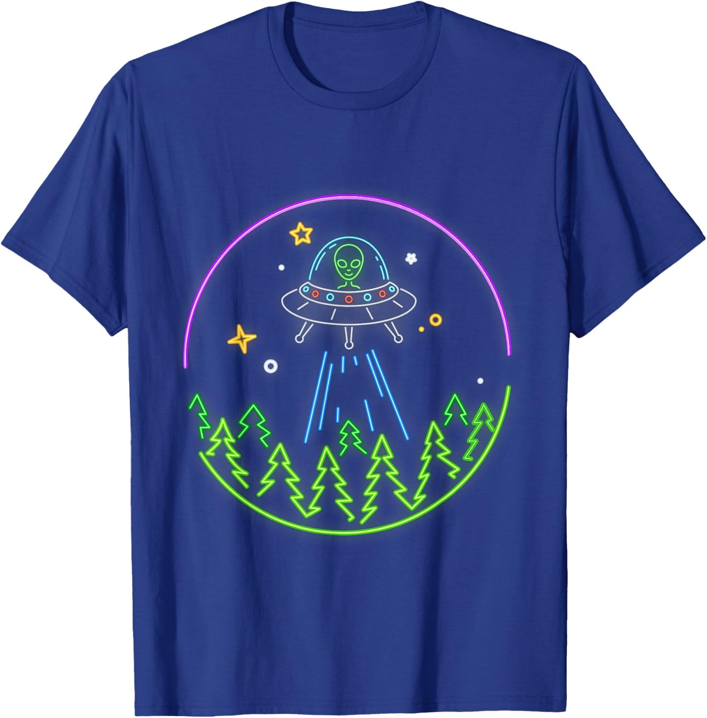 Alien Funny UFO Space Rave Alien Lovers T-Shirt - T-Shirt | Royal
