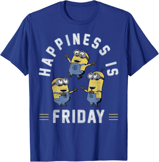 Despicable Me Minions Happiness is Friday Group Shot T-Shirt - T-Shirt | Royal