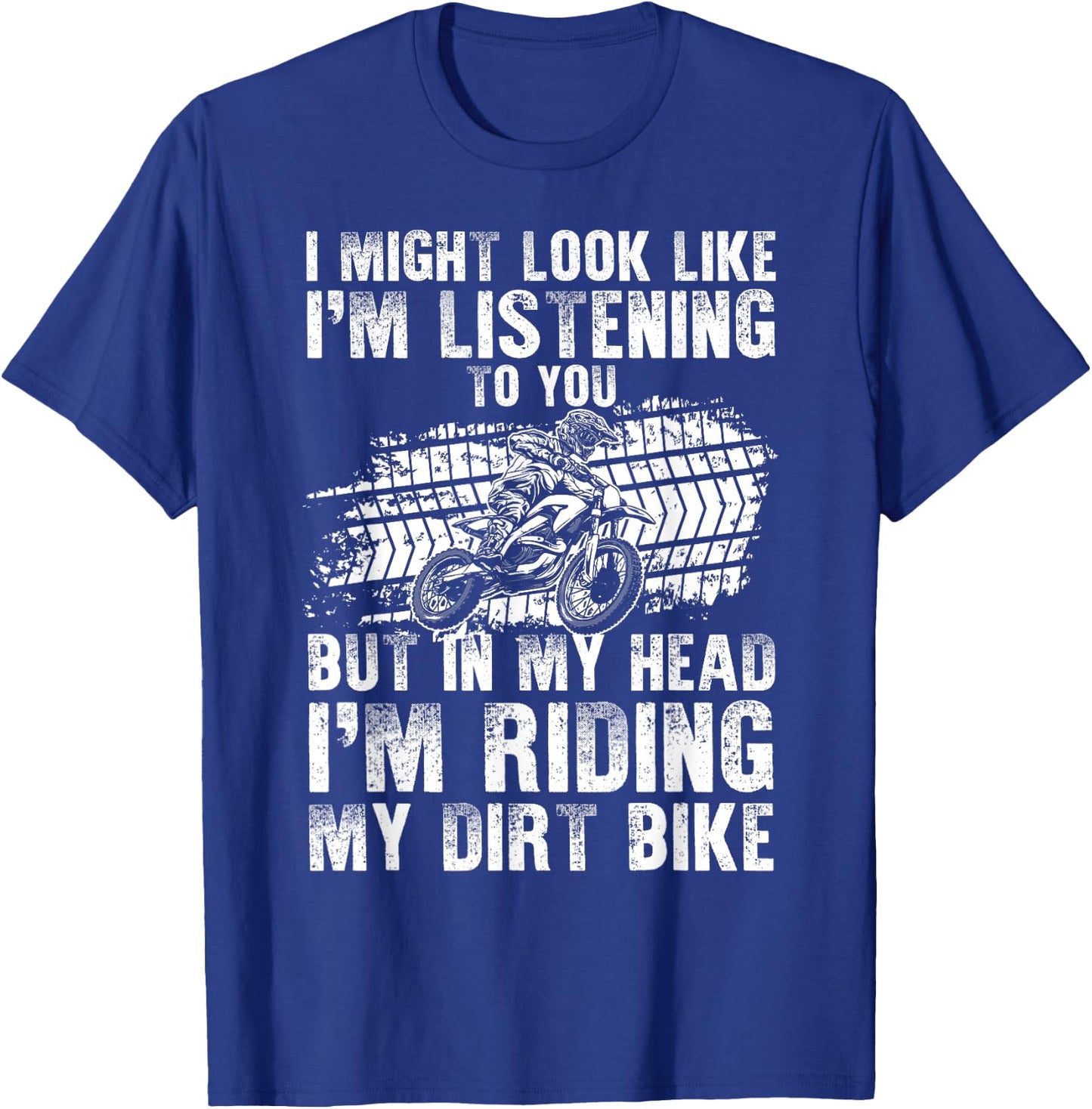 Funny Dirt Bike Art Women Dirtbike Motorcycle Riding T-Shirt - T-Shirt | Royal