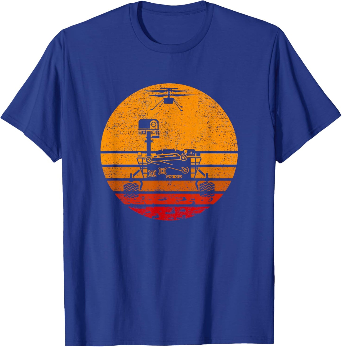Retro Mars Rover 2021 - NASA Vintage Mars Landing T-Shirt - T-Shirt | Royal