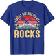 Easily Distracted By Rocks Rock Collector Geology Geologist T-Shirt - T-Shirt | Royal