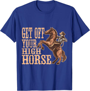 Get Off Your High Horse, Men And Country Concert T-Shirt - T-Shirt | Royal