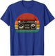 Retro Boombox Cassette Player Radio 80s Music Vintage Style T-Shirt - T-Shirt | Royal