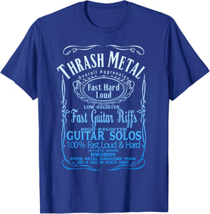 THRASHMETAL THRASH DEATH METAL Guitar Solo Heavy Metal Core T-Shirt - T-Shirt | Royal