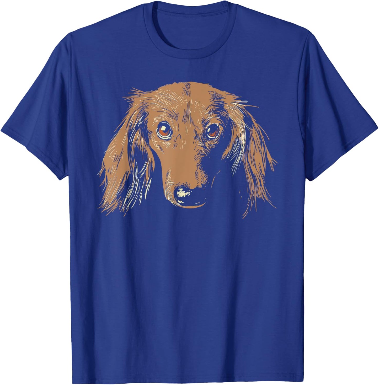 Dachshund dog portrait dachshund head wiener T-Shirt - T-Shirt | Royal