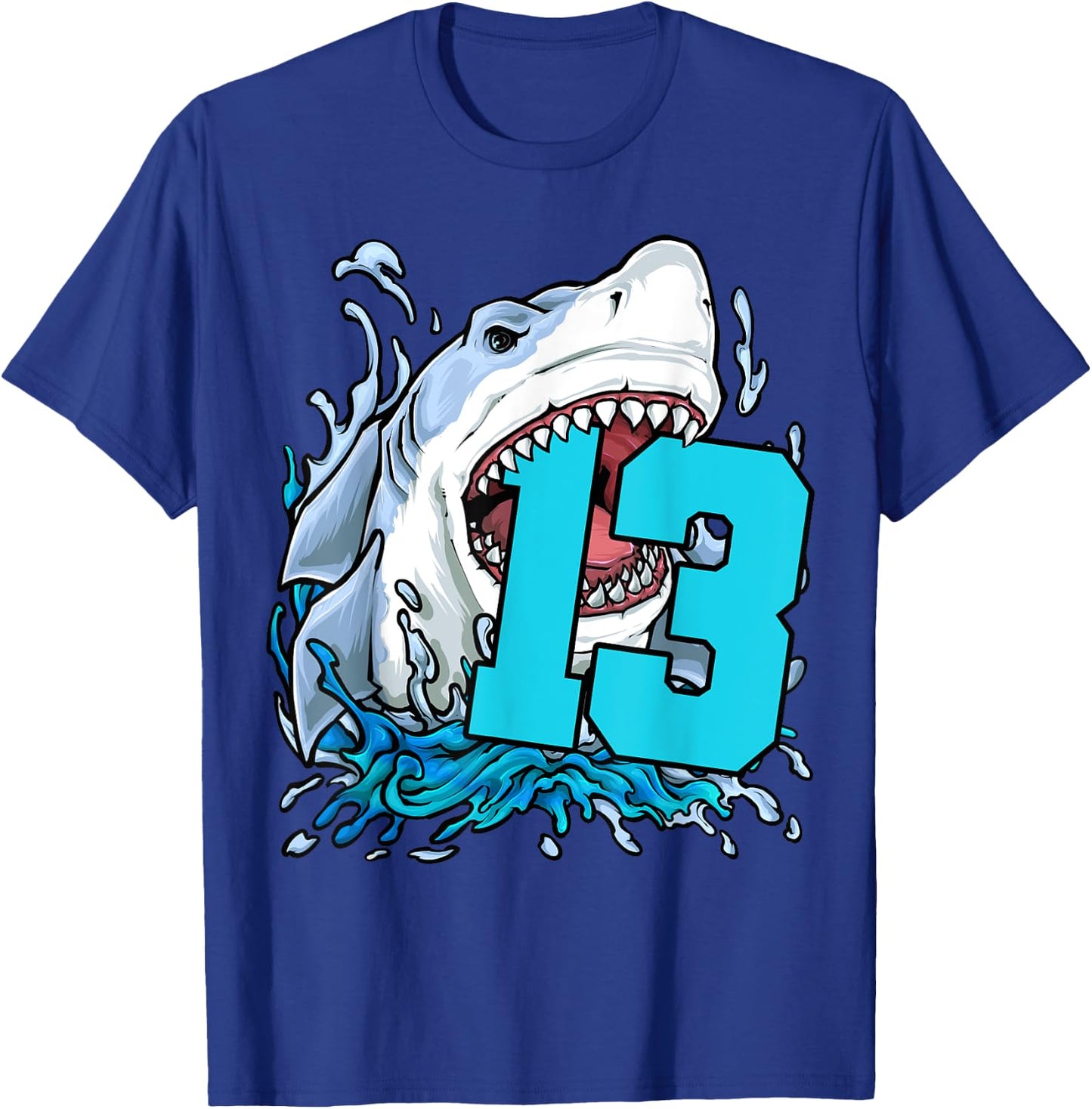 Shark Lover 13th Birthday T-Shirt - T-Shirt | Royal