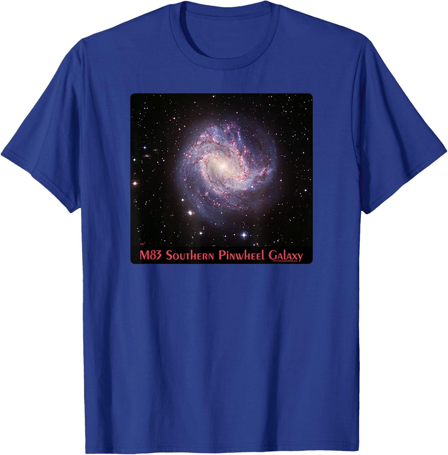 M83 Southern Pinwheel Galaxy Messier 83 Space Astronomy T-Shirt - T-Shirt | Royal