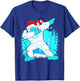 Christmas Dabbing Yeti Abominable Snowman Squatch Kids Boys T-Shirt - T-Shirt | Royal