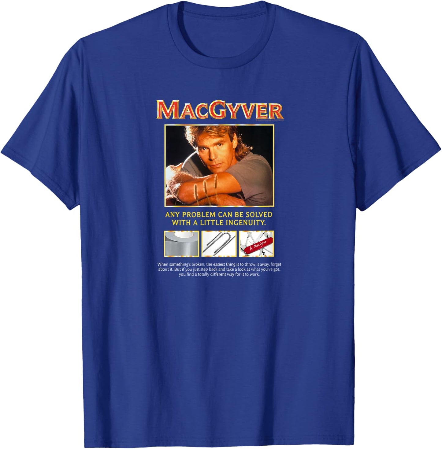MacGyver Original Series Ingenuity T-Shirt - T-Shirt | Royal