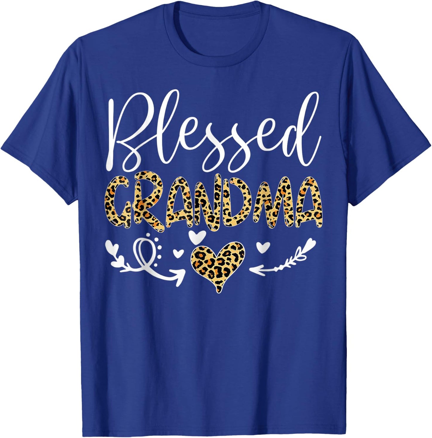 Leopard Blessed Grandma For Grandmother Granny Mimi Mother T-Shirt - T-Shirt | Royal